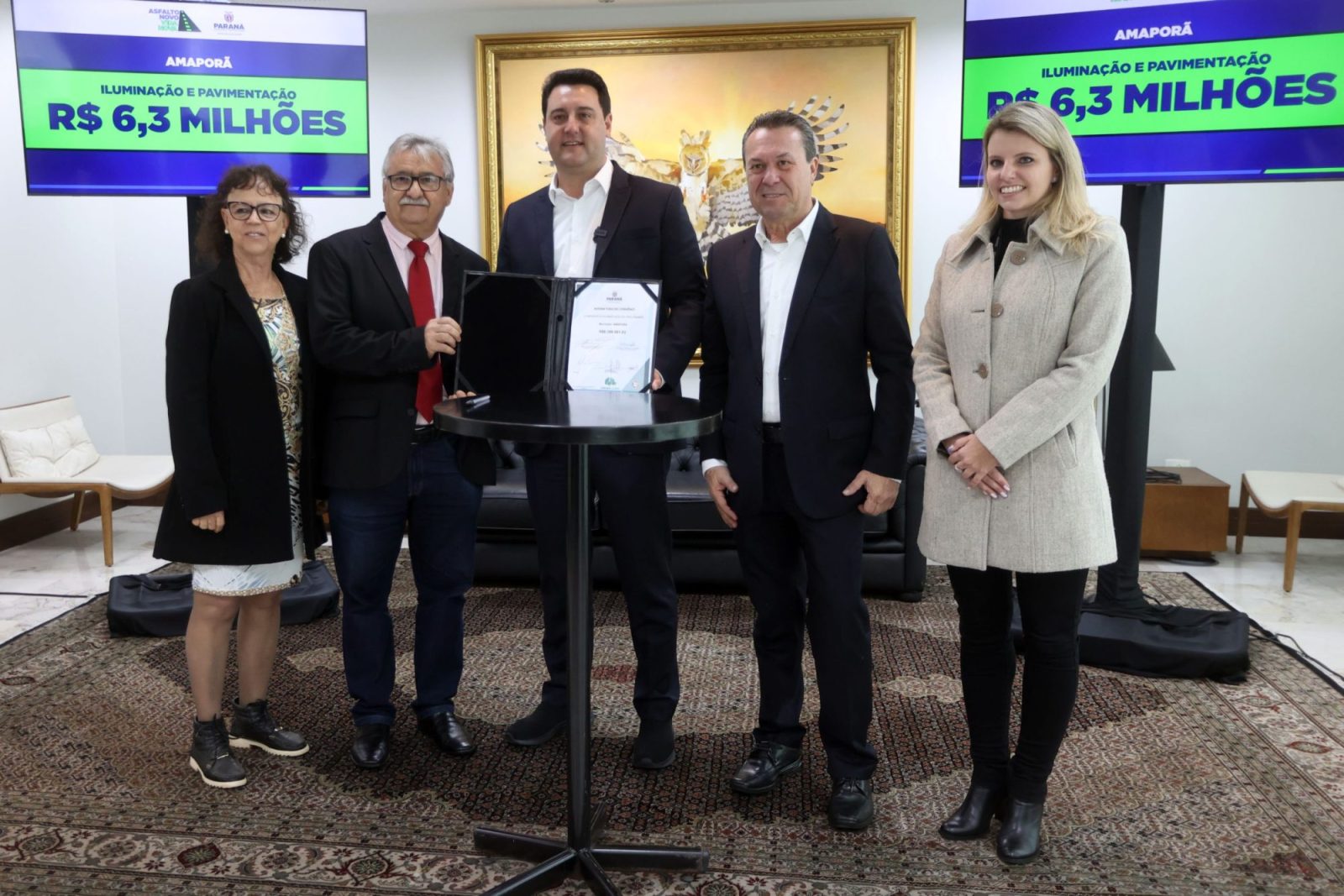 Ratinho Junior libera mais R$ 27,1 milhões do programa Asfalto Novo, Vida Nova