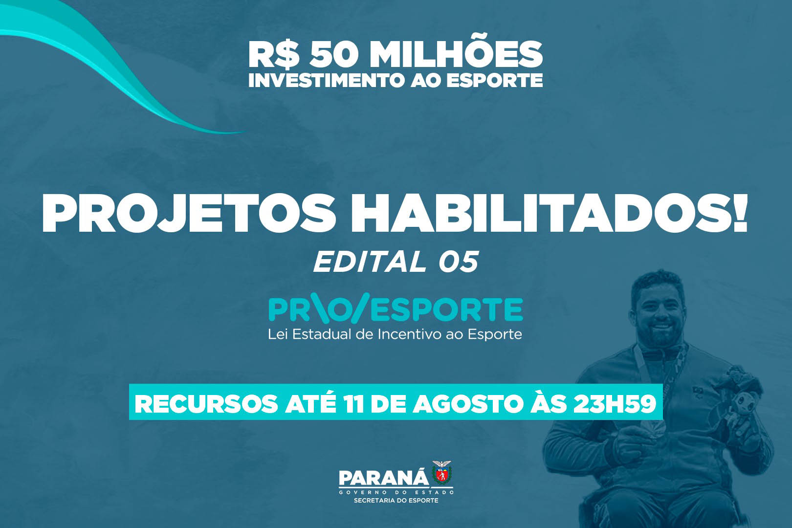 Estado divulga lista dos projetos habilitados no Proesporte