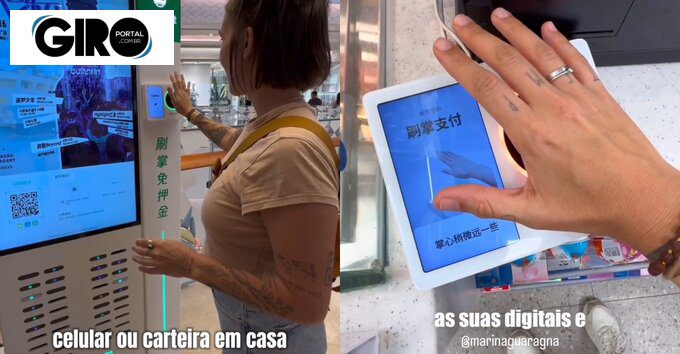 Influenciadora viraliza ao registrar pagamento com a palma da mão na China