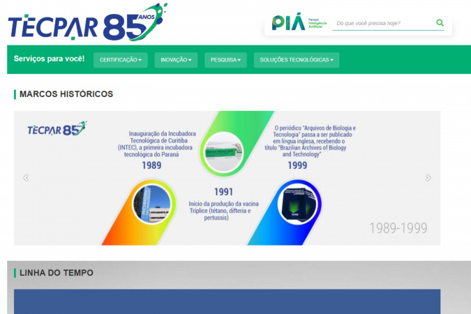 Tecpar lança hotsite comemorativo sobre seus 85 anos