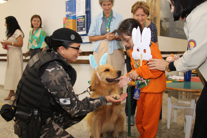 Hospital de Reabilitação inicia projeto de terapia de pacientes com cães da PMPR