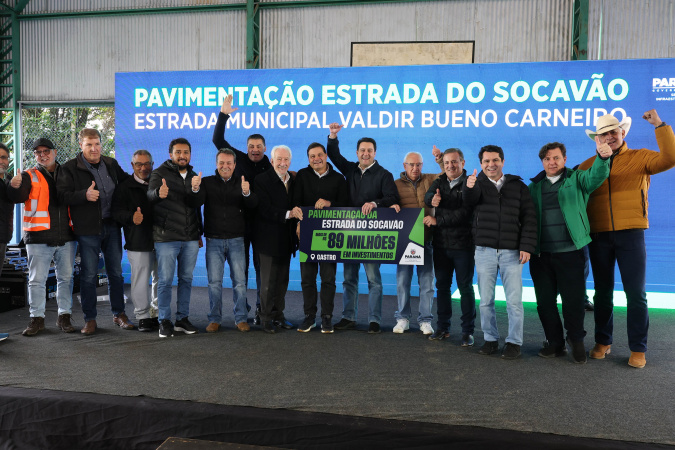 Governador autoriza início das obras de pavimentação da Estrada do Socavão, em Castro